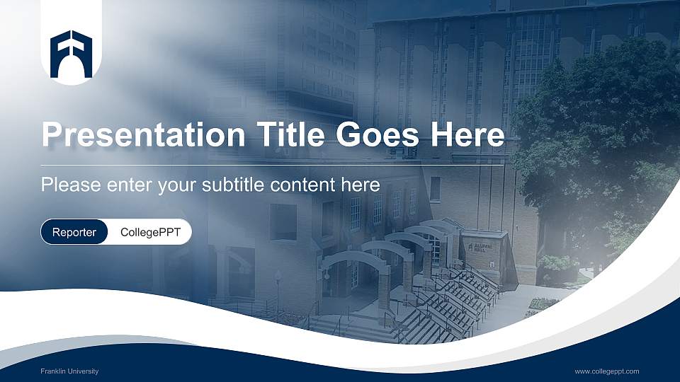 Franklin University Lecture Sharing and Networking Event PPT Template16:9 ratio PPT effect preview image