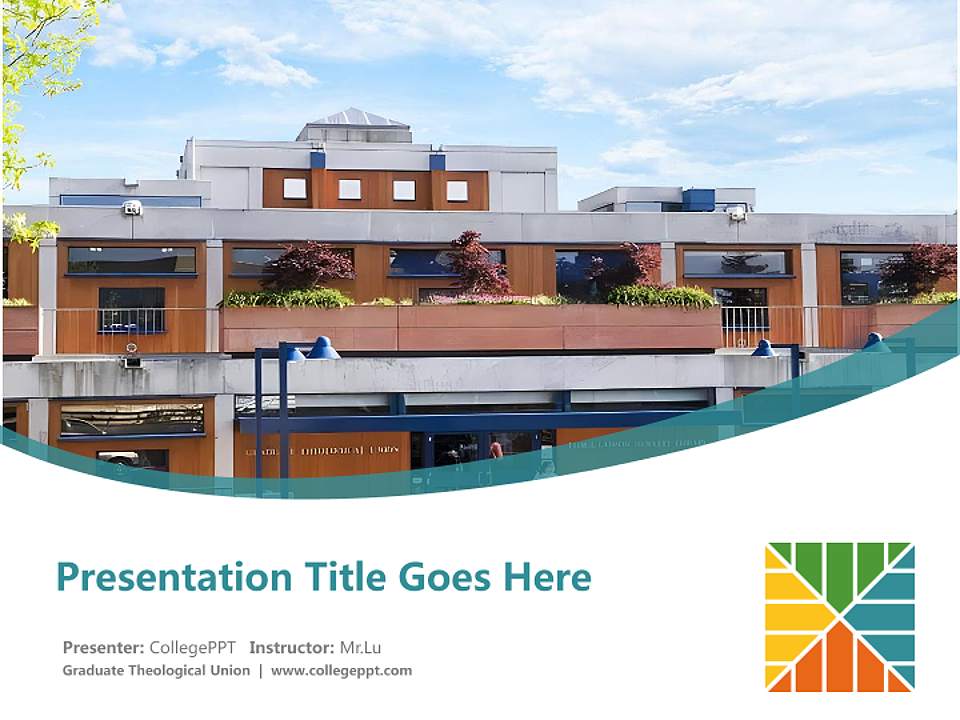 Graduate Theological Union Course/Courseware Creation PPT Template4:3 ratio PPT effect preview image5