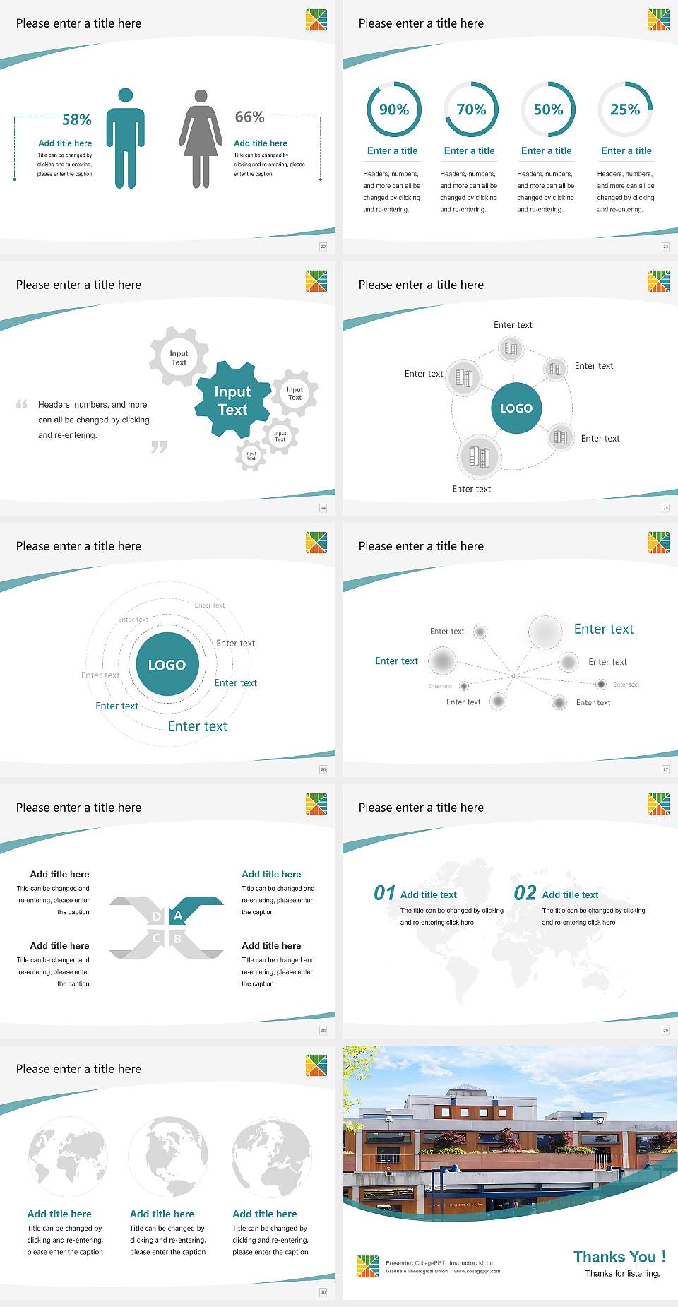 Graduate Theological Union Course/Courseware Creation PPT Template4:3 ratio PPT effect preview image4