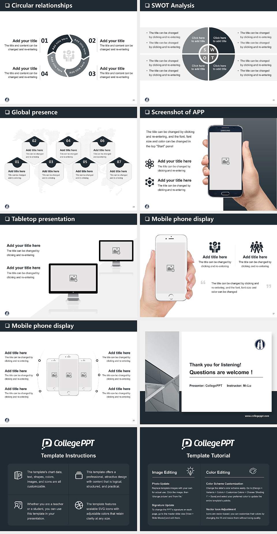 George Fox University General Purpose PPT Template4:3 ratio PPT effect preview image5