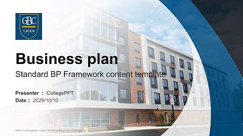 Goldey-Beacom College Competition/Entrepreneurship Contest PPT Template