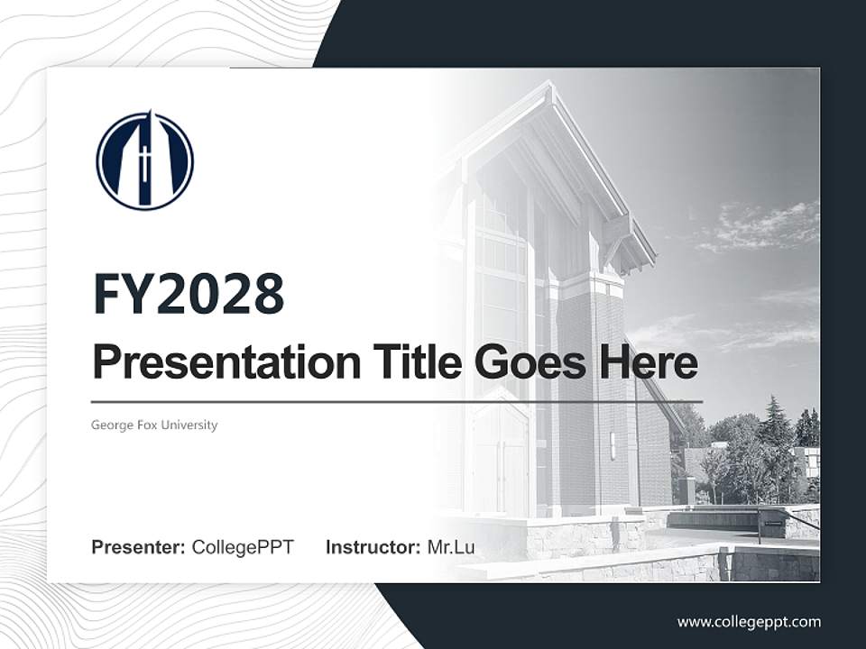 George Fox University Academic Presentation/Research Findings Report PPT Template4:3 ratio PPT effect preview image5