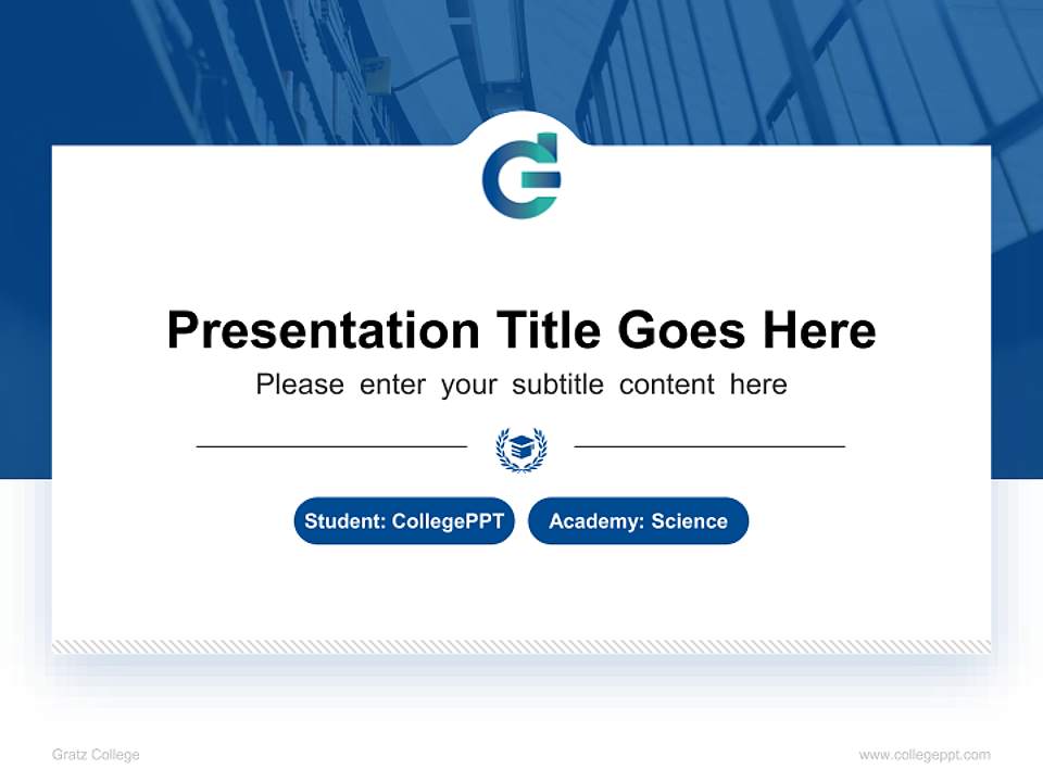 Gratz College National Scholarship Defense PPT Template4:3 ratio PPT effect preview image4