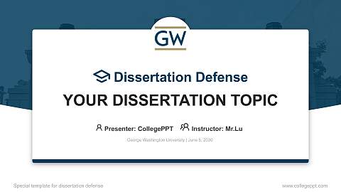George Washington University Graduation Thesis Defense PPT Template