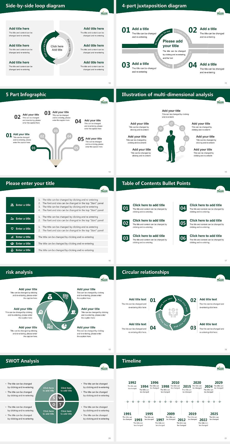 George Mason University(GMU) Academic Presentation/Research Findings Report PPT Template4:3 ratio PPT effect preview image3
