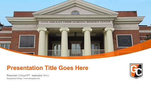 Georgetown College Course/Courseware Creation PPT Template