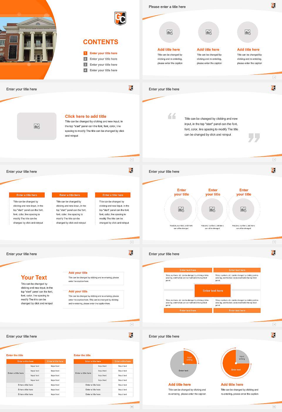 Georgetown College Course/Courseware Creation PPT Template16:9 ratio PPT effect preview image2