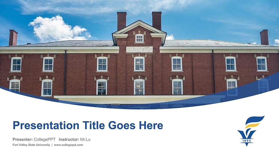 Fort Valley State University Course/Courseware Creation PPT Template16:9 ratio PPT effect preview image