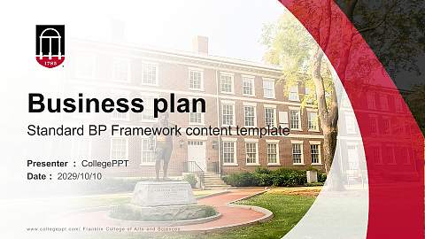 Franklin College of Arts and Sciences Competition/Entrepreneurship Contest PPT Template
