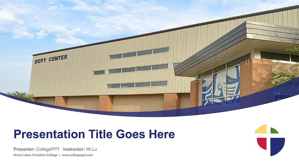 Great Lakes Christian College Course/Courseware Creation PPT Template16:9 ratio PPT effect preview image