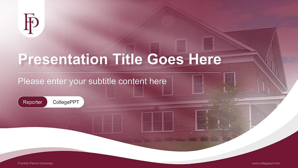 Franklin Pierce University Lecture Sharing and Networking Event PPT Template16:9 ratio PPT effect preview image