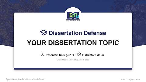 Grace Mission University Graduation Thesis Defense PPT Template