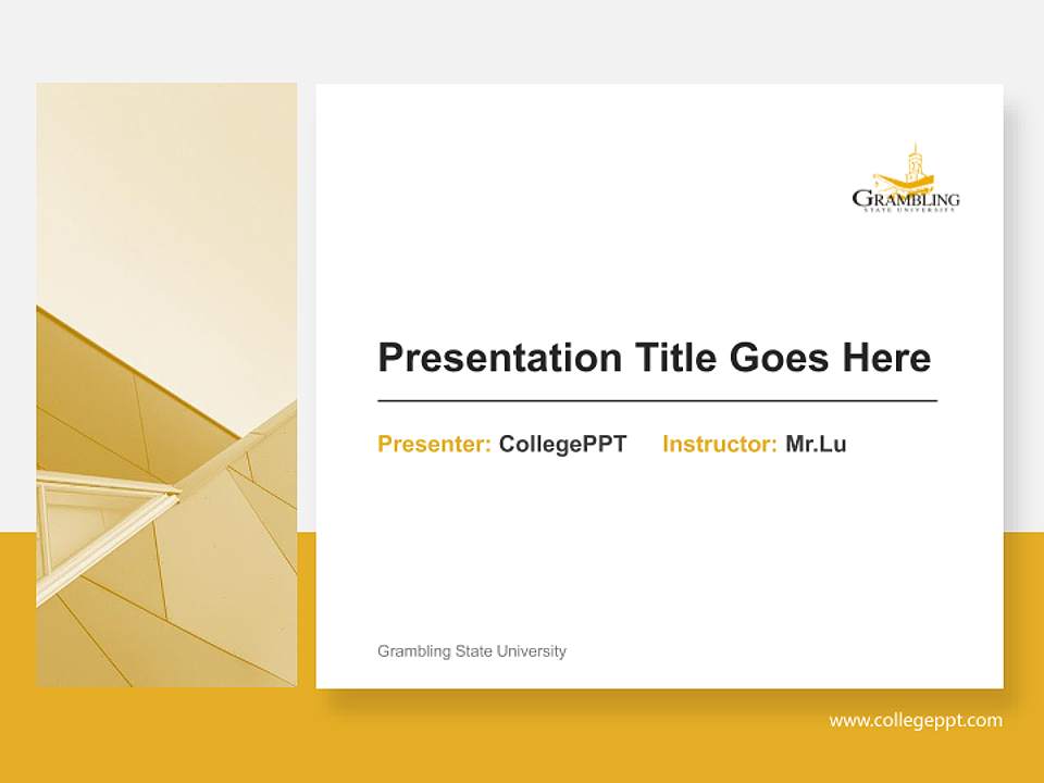 Grambling State University General Purpose PPT Template4:3 ratio PPT effect preview image6