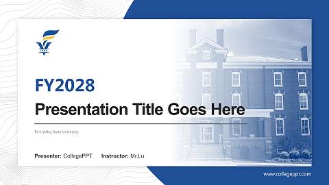 Fort Valley State University Academic Presentation/Research Findings Report PPT Template