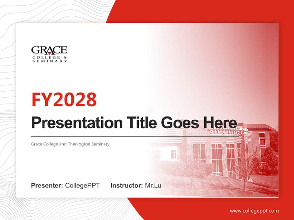 Grace College and Theological Seminary Academic Presentation/Research Findings Report PPT Template4:3 ratio PPT effect preview image5