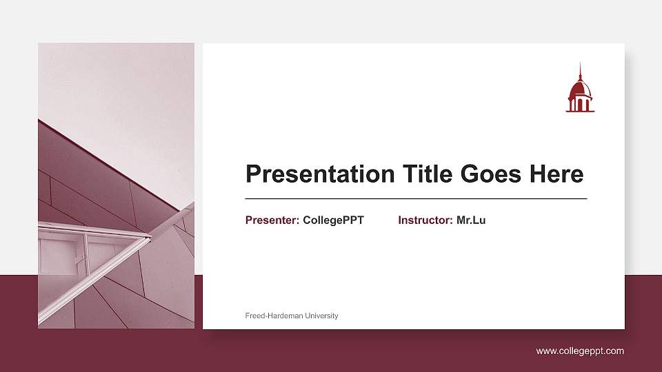 Freed-Hardeman University General Purpose PPT Template16:9 ratio PPT effect preview image