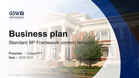 Georgia Southwestern State University Competition/Entrepreneurship Contest PPT Template