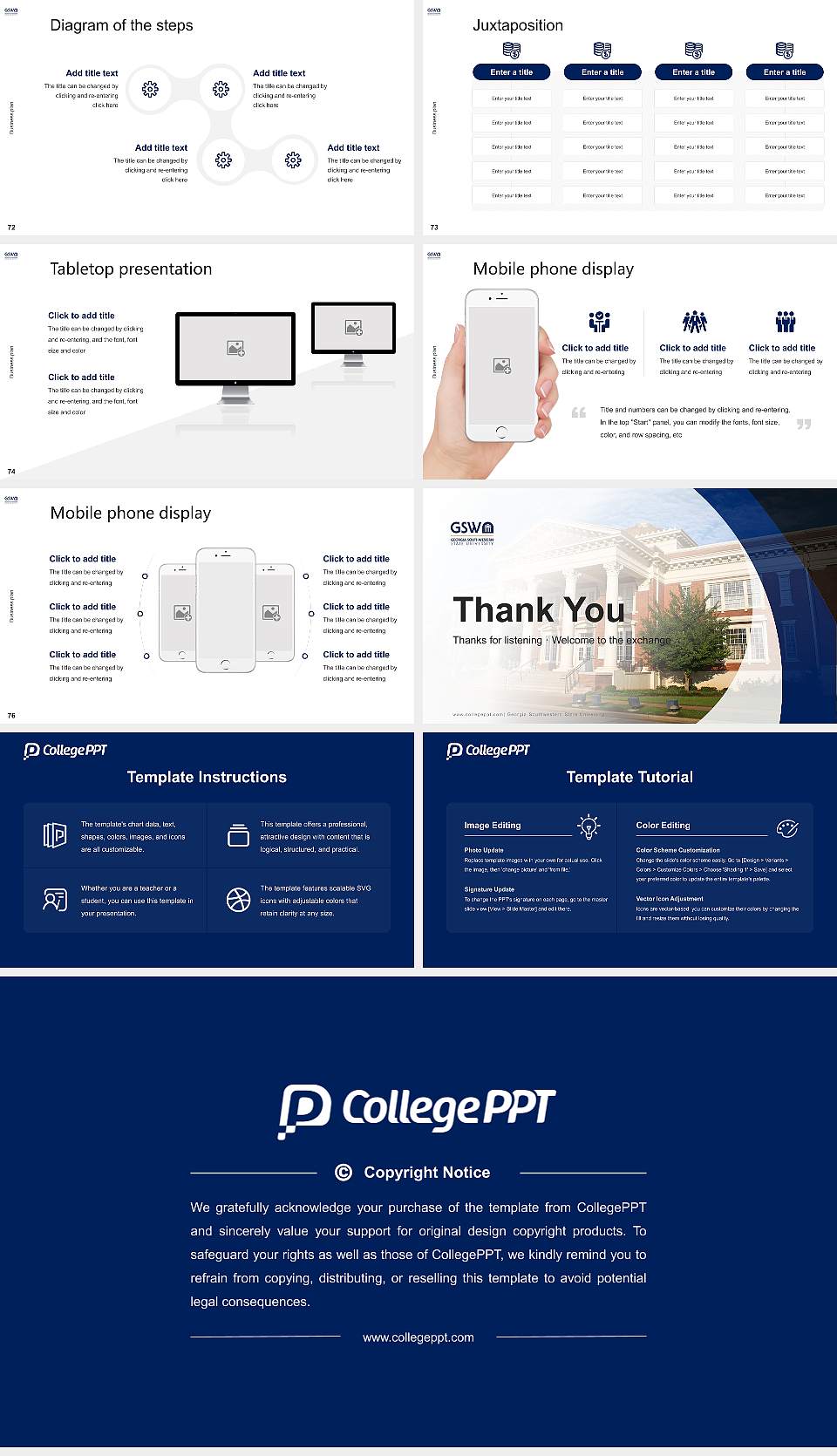 Georgia Southwestern State University Competition/Entrepreneurship Contest PPT Template16:9 ratio PPT effect preview image9