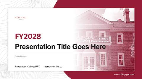 Guilford College Academic Presentation/Research Findings Report PPT Template