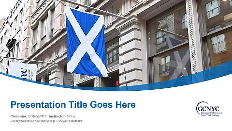 Glasgow Caledonian New York College Course/Courseware Creation PPT Template