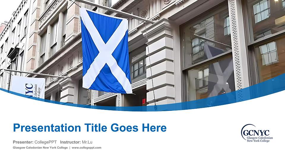 Glasgow Caledonian New York College Course/Courseware Creation PPT Template16:9 ratio PPT effect preview image