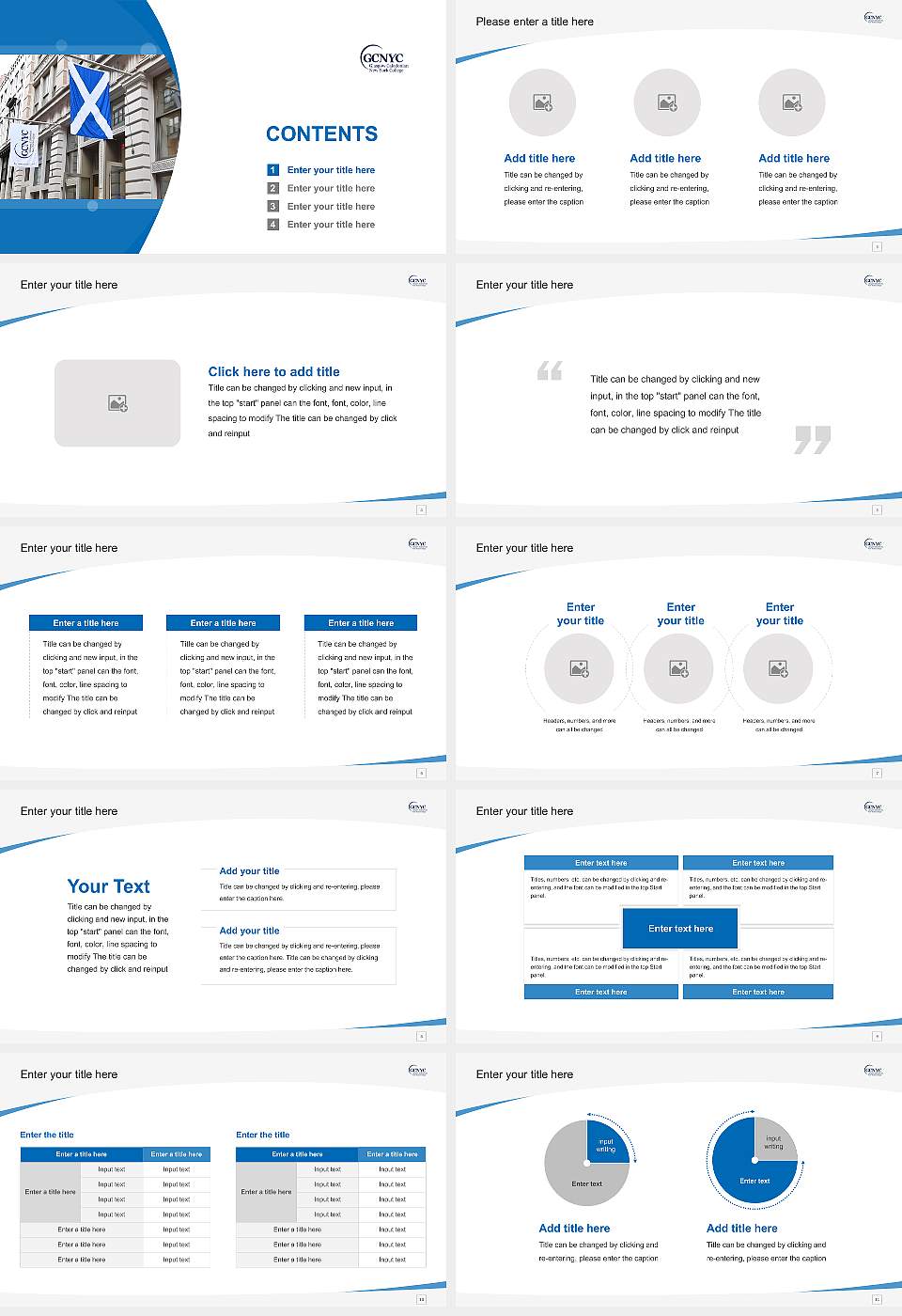 Glasgow Caledonian New York College Course/Courseware Creation PPT Template16:9 ratio PPT effect preview image2