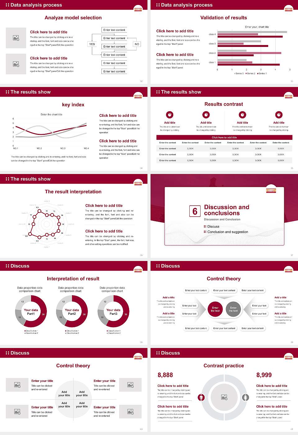 Gannon University Graduation Thesis Defense PPT Template16:9 ratio PPT effect preview image5