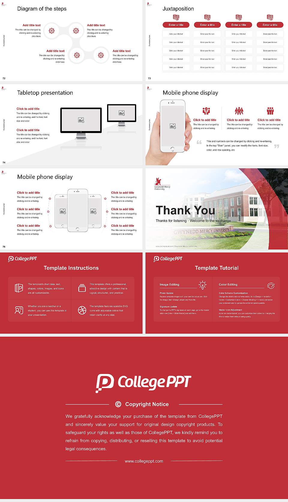 Gwynedd Mercy University Competition/Entrepreneurship Contest PPT Template16:9 ratio PPT effect preview image9