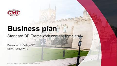 Georgia Military College Competition/Entrepreneurship Contest PPT Template