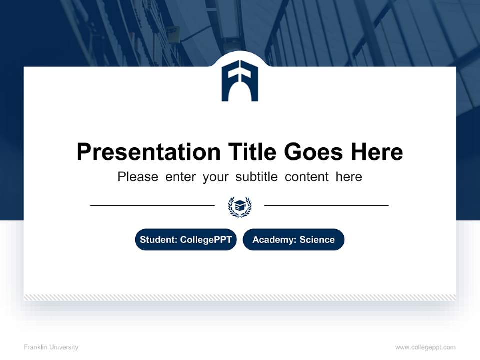 Franklin University National Scholarship Defense PPT Template4:3 ratio PPT effect preview image4