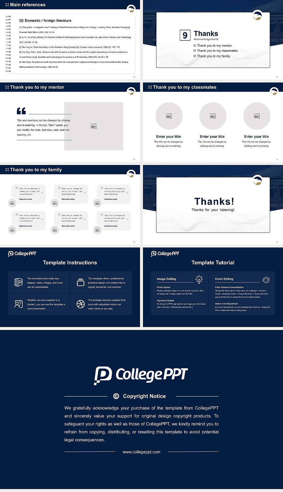 Georgia Southern University Graduation Thesis Defense PPT Template16:9 ratio PPT effect preview image7
