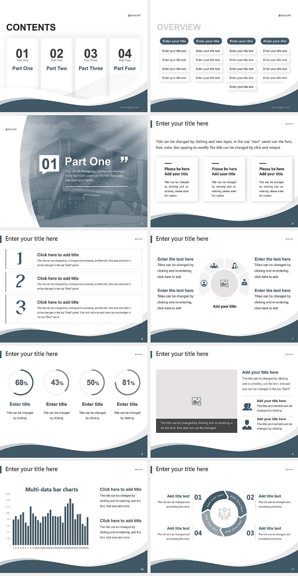 Governors State University Lecture Sharing and Networking Event PPT Template4:3 ratio PPT effect preview image2