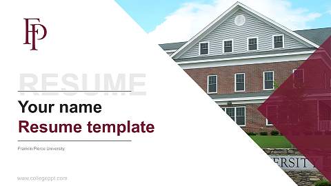 Franklin Pierce University Resume PPT Template