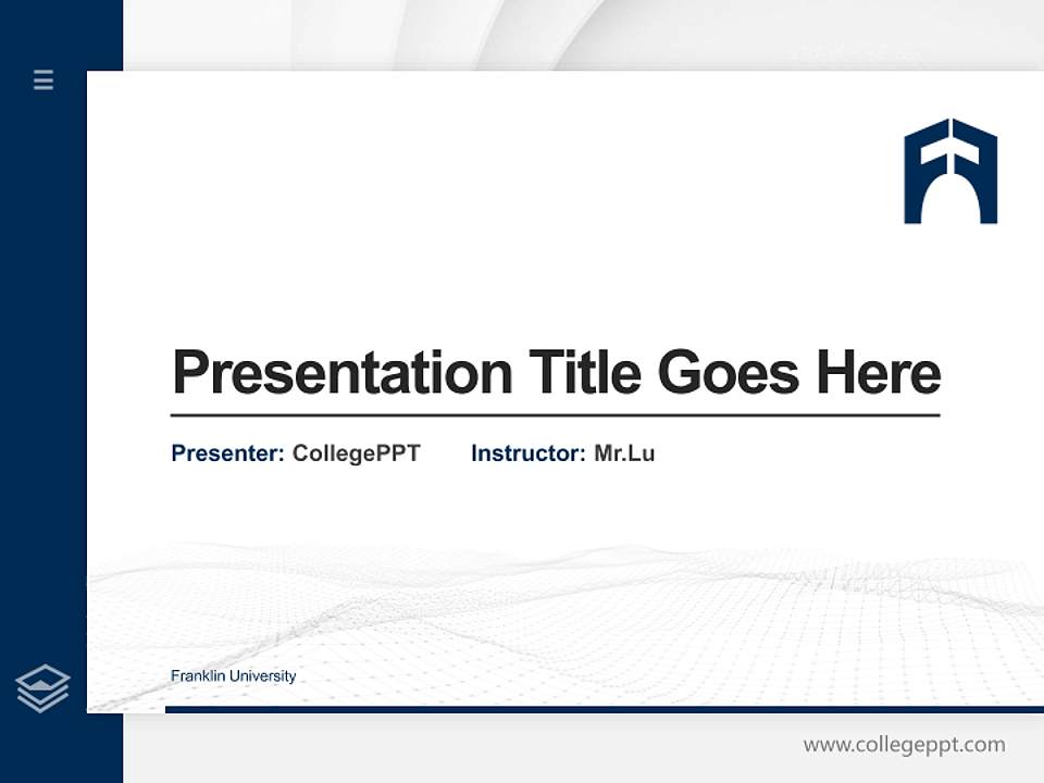 Franklin University Thesis Proposal/Graduation Defense PPT Template4:3 ratio PPT effect preview image5