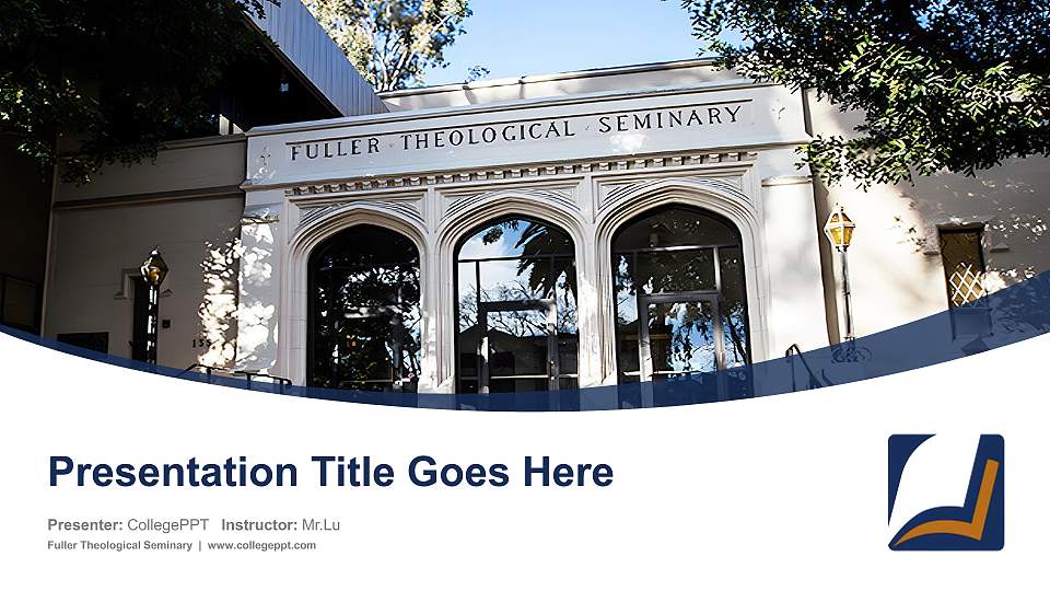Fuller Theological Seminary Course/Courseware Creation PPT Template16:9 ratio PPT effect preview image