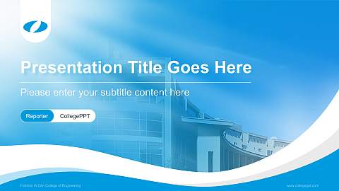 Franklin W Olin College of Engineering Lecture Sharing and Networking Event PPT Template