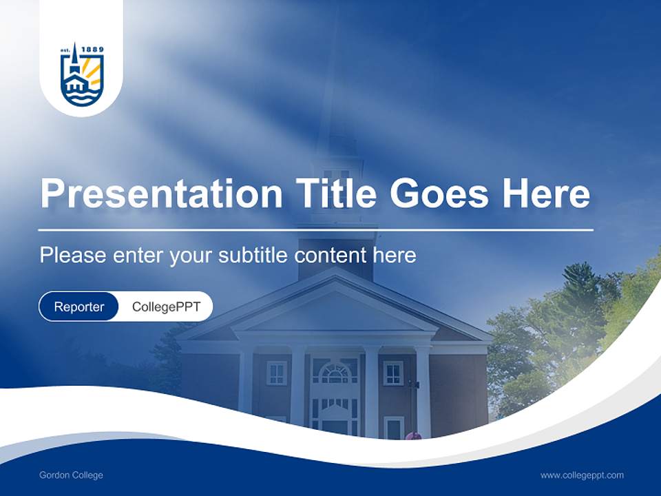 Gordon College Lecture Sharing and Networking Event PPT Template4:3 ratio PPT effect preview image4