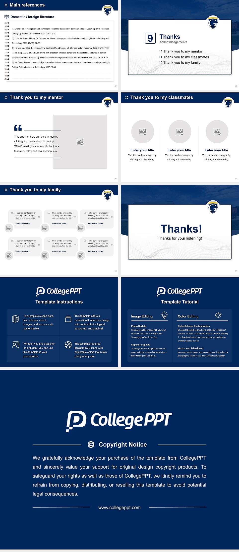 Graceland University-Lamoni Graduation Thesis Defense PPT Template4:3 ratio PPT effect preview image7