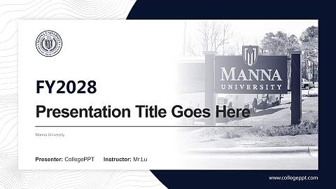 Manna University Academic Presentation/Research Findings Report PPT Template