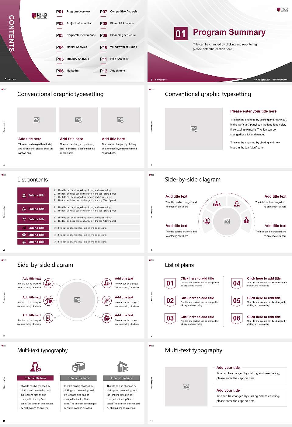Orion Technical College Competition/Entrepreneurship Contest PPT Template16:9 ratio PPT effect preview image2