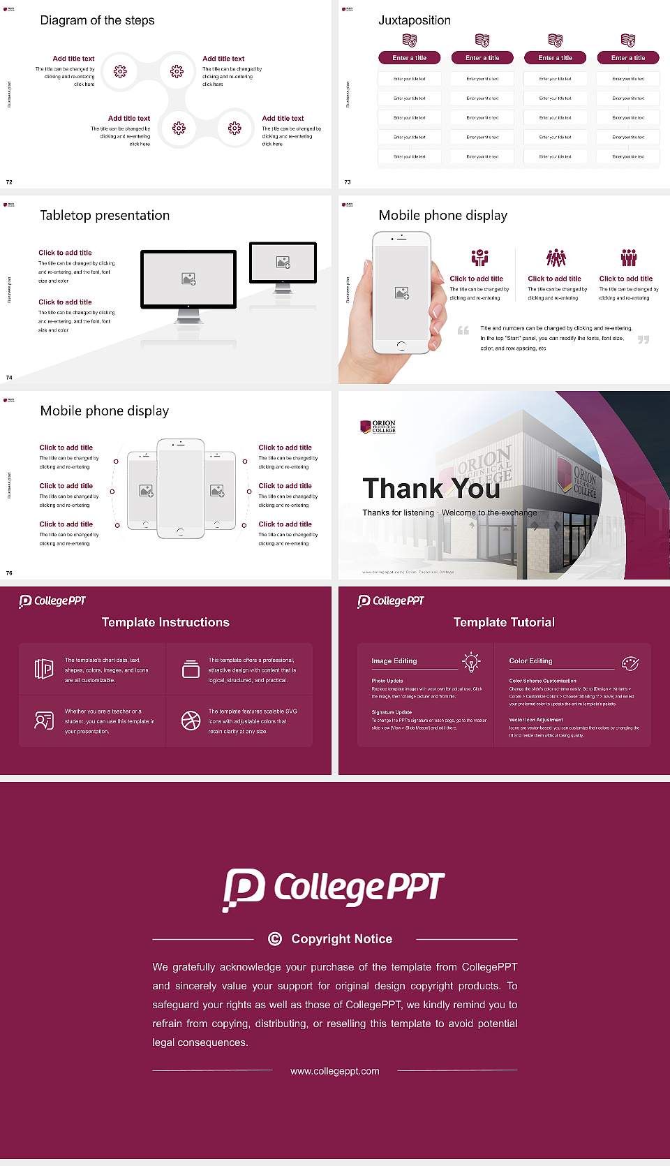 Orion Technical College Competition/Entrepreneurship Contest PPT Template16:9 ratio PPT effect preview image9