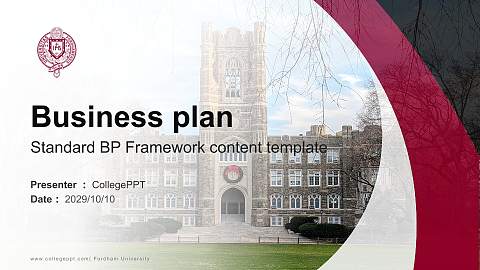 Fordham University Competition/Entrepreneurship Contest PPT Template