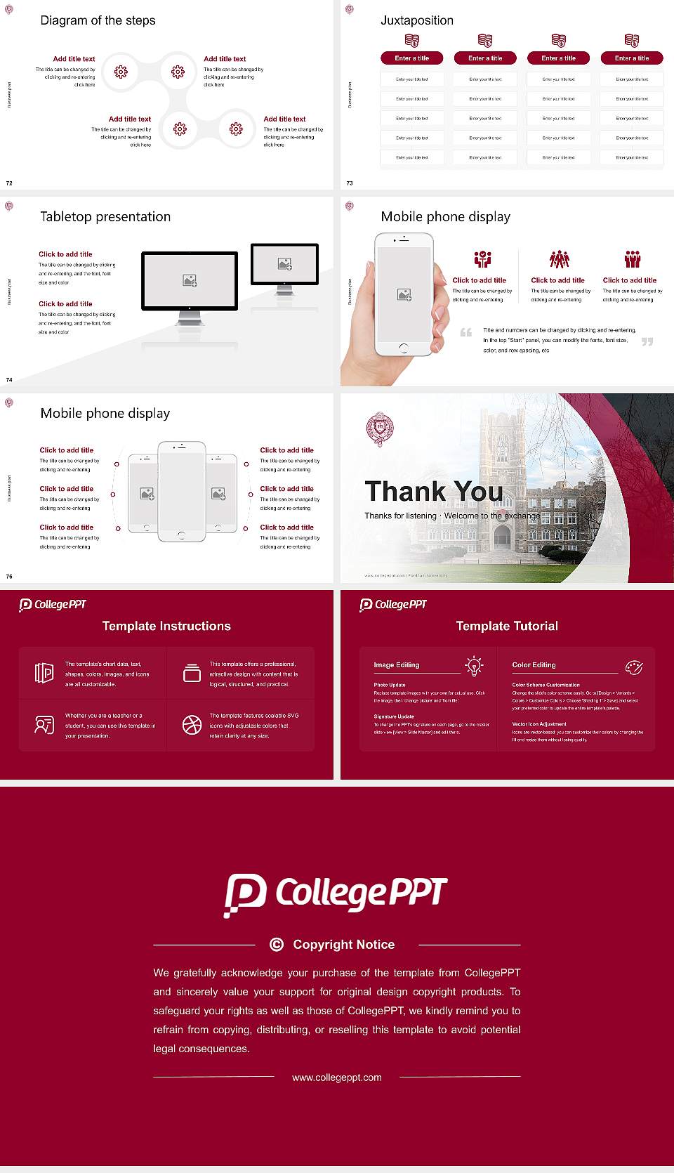 Fordham University Competition/Entrepreneurship Contest PPT Template16:9 ratio PPT effect preview image9