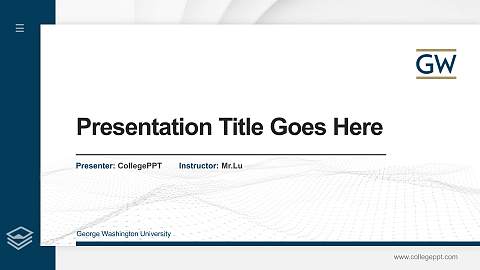 George Washington University Thesis Proposal/Graduation Defense PPT Template