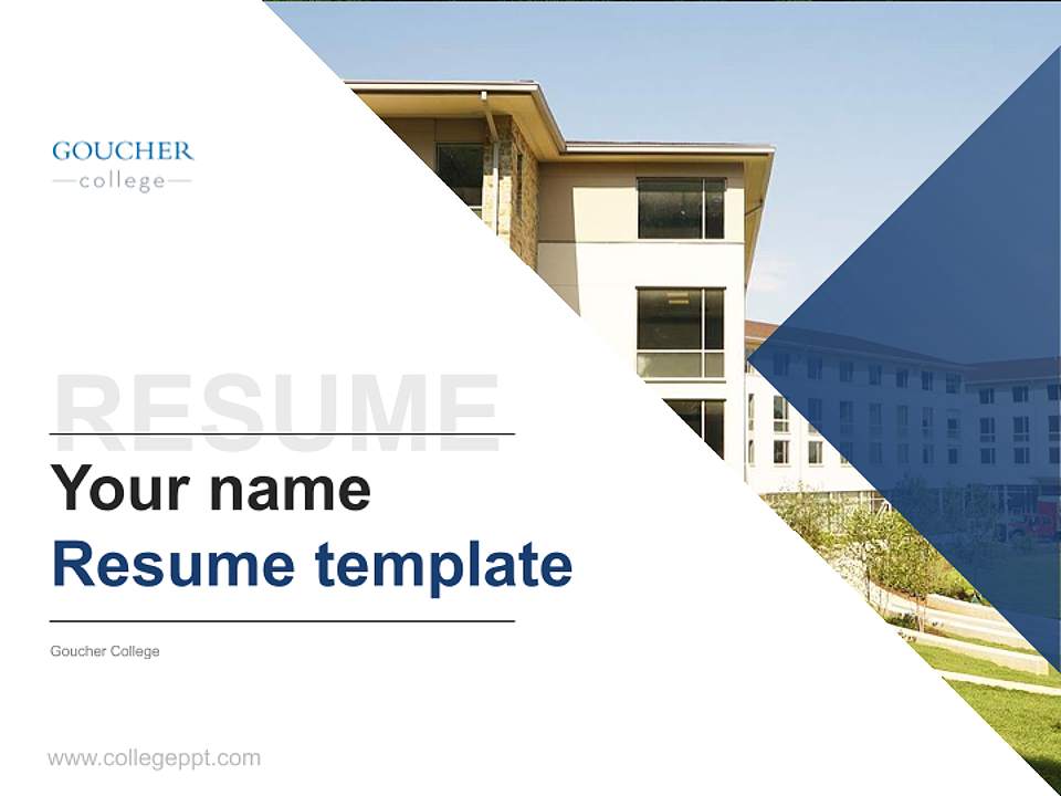 Goucher College Resume PPT Template4:3 ratio PPT effect preview image5