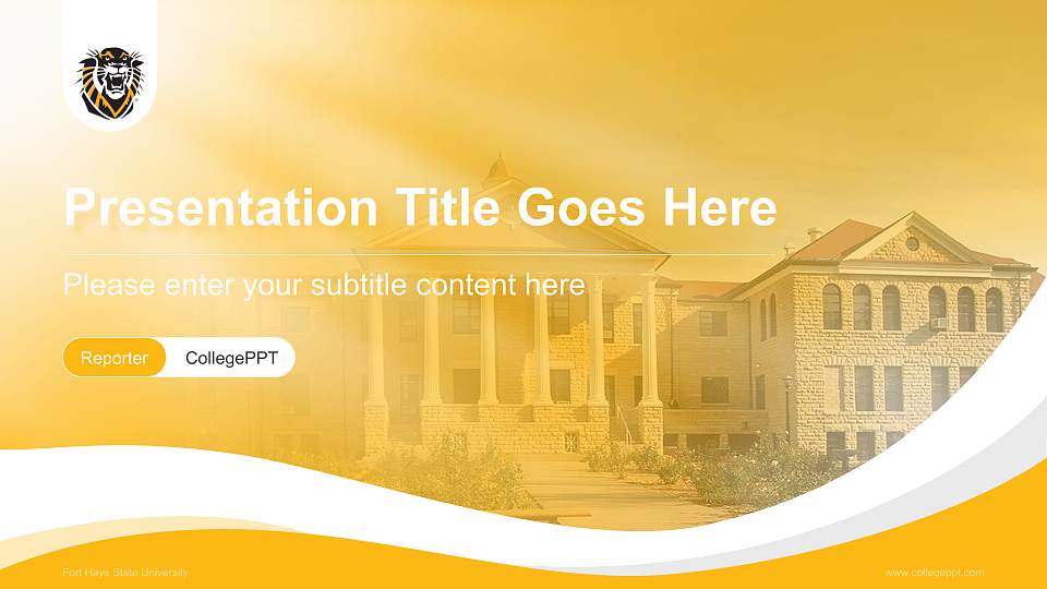 Fort Hays State University Lecture Sharing and Networking Event PPT Template16:9 ratio PPT effect preview image