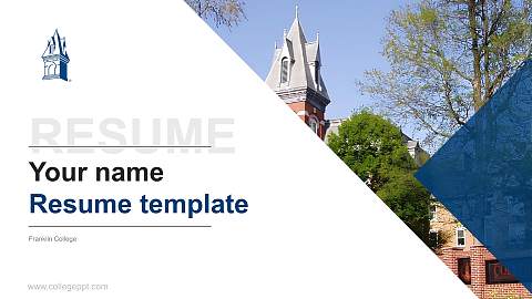 Franklin College Resume PPT Template
