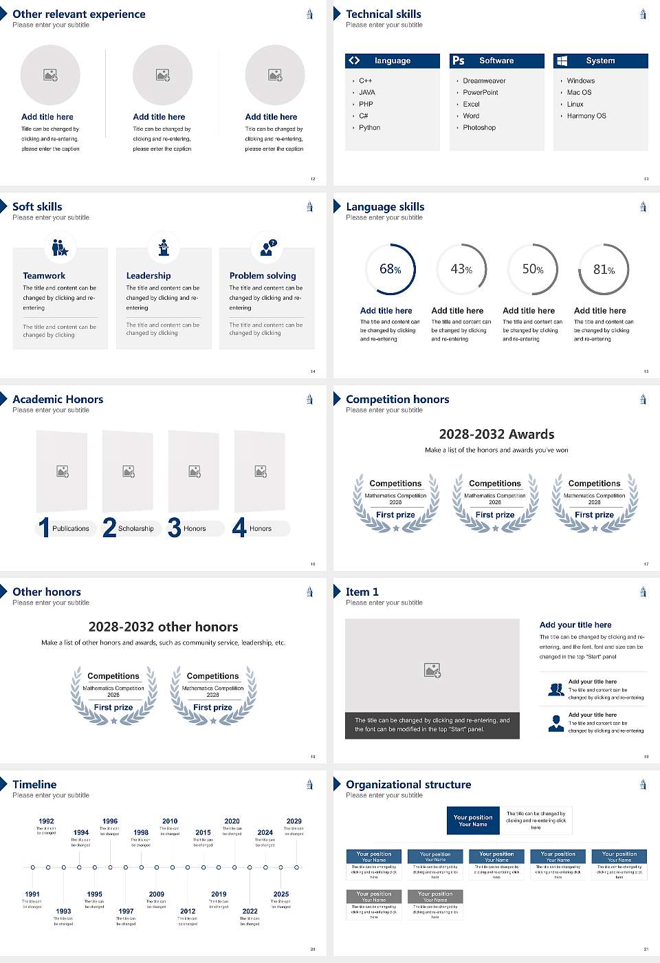 Franklin College Resume PPT Template16:9 ratio PPT effect preview image3