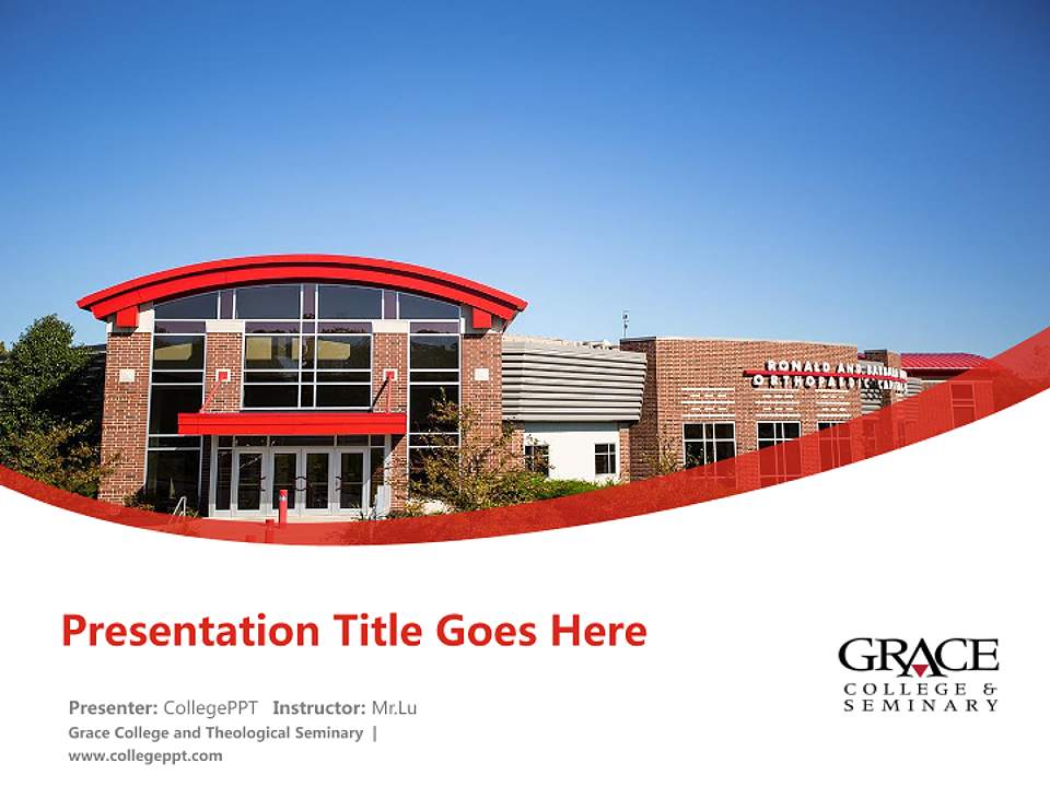 Grace College and Theological Seminary Course/Courseware Creation PPT Template4:3 ratio PPT effect preview image5