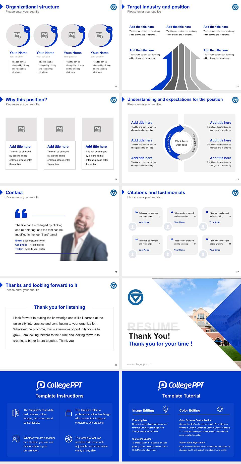 Grand Valley State University Resume PPT Template4:3 ratio PPT effect preview image4